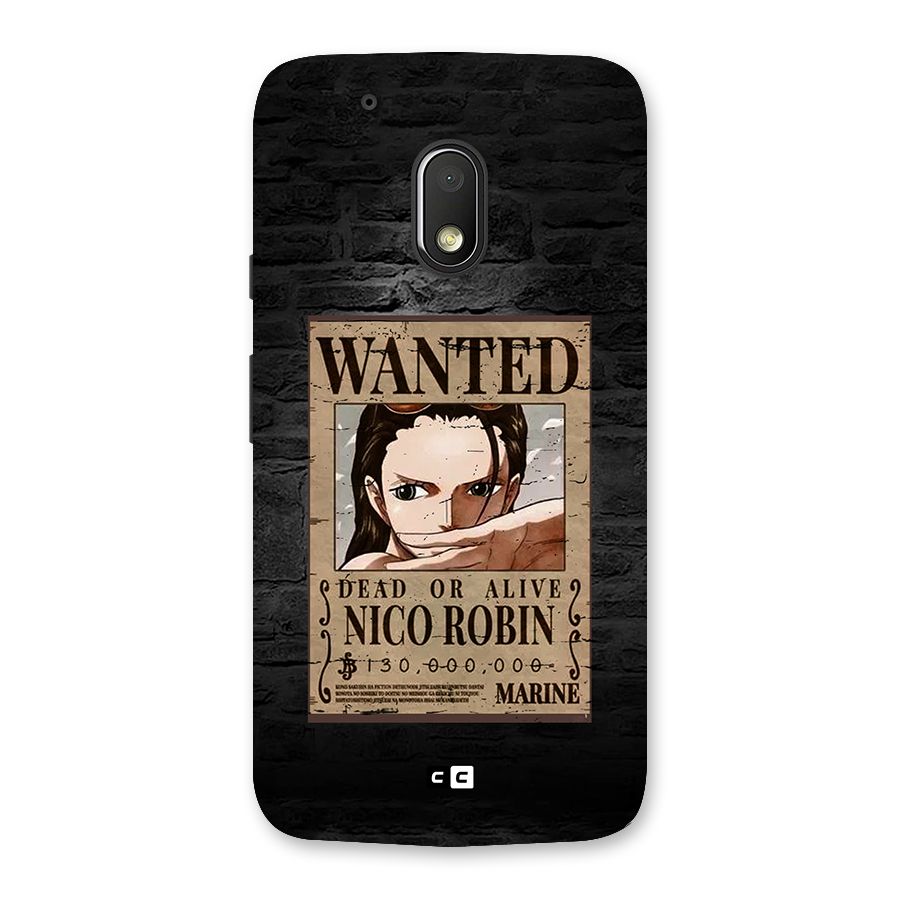 Nico Robin Wanted Back Case for Moto G4 Play