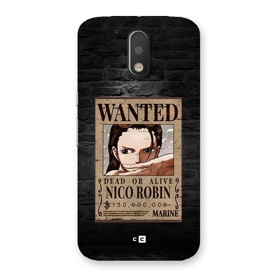 Nico Robin Wanted Back Case for Moto G4 Plus