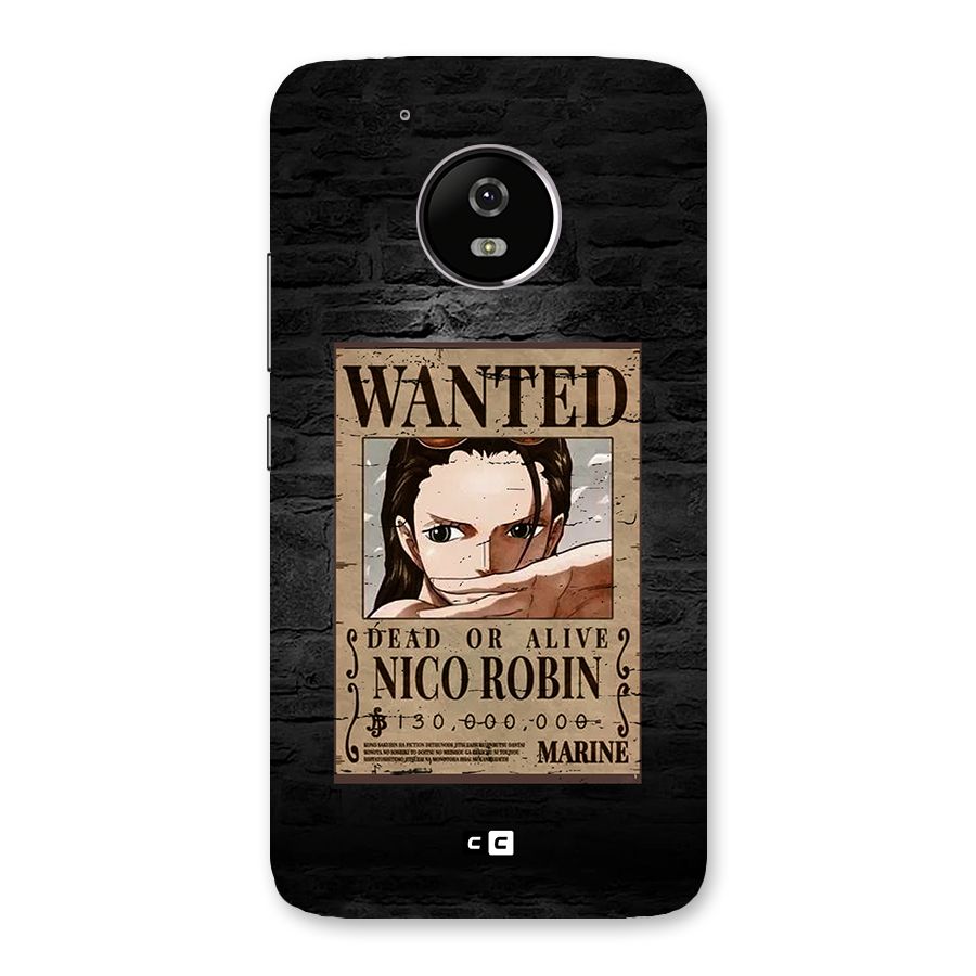 Nico Robin Wanted Back Case for Moto G5