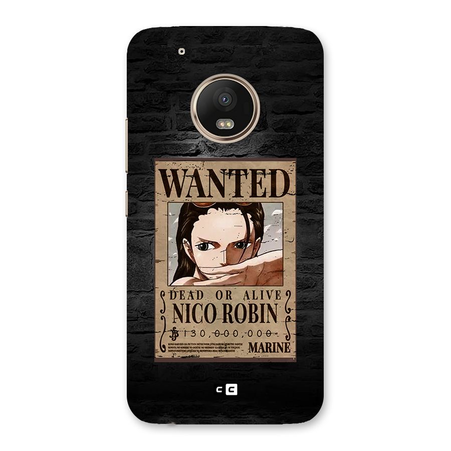 Nico Robin Wanted Back Case for Moto G5 Plus