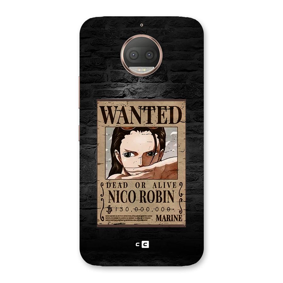 Nico Robin Wanted Back Case for Moto G5s Plus