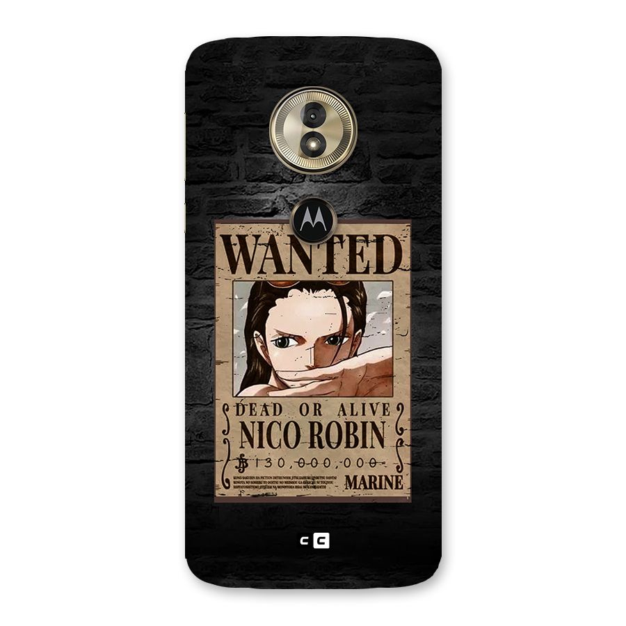 Nico Robin Wanted Back Case for Moto G6 Play
