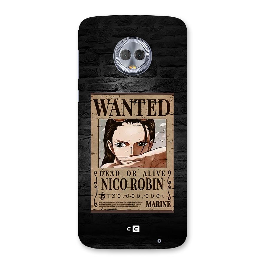 Nico Robin Wanted Back Case for Moto G6 Plus