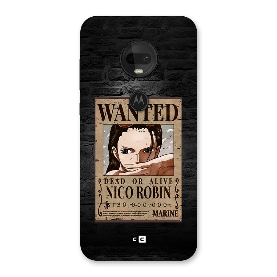 Nico Robin Wanted Back Case for Moto G7