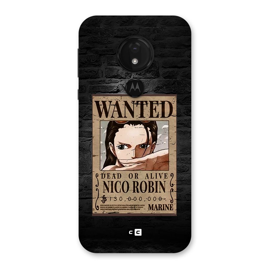 Nico Robin Wanted Back Case for Moto G7 Power
