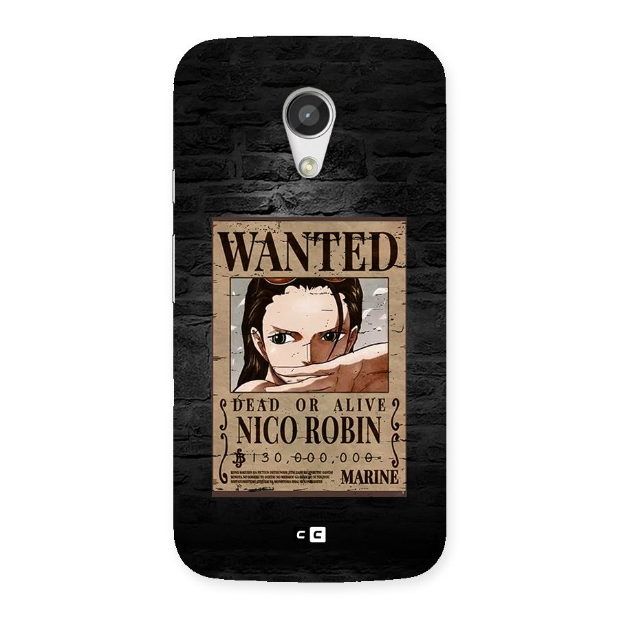 Nico Robin Wanted Back Case for Moto G 2nd Gen