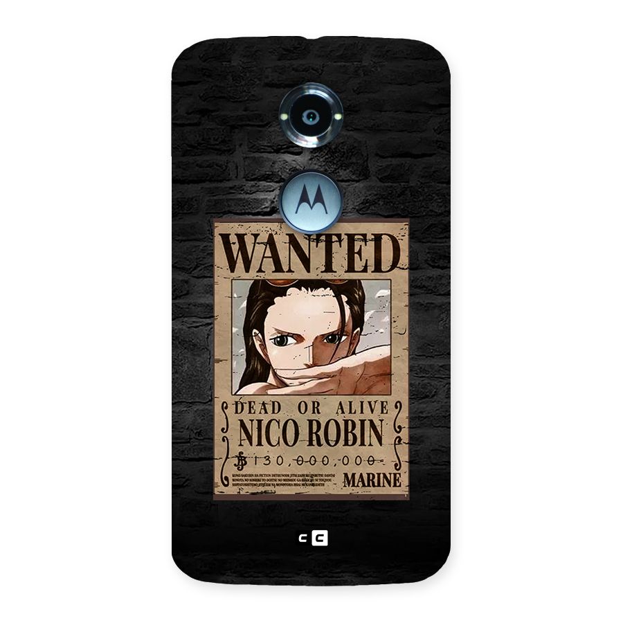 Nico Robin Wanted Back Case for Moto X2