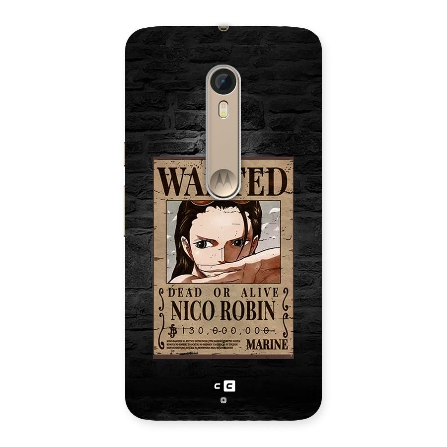 Nico Robin Wanted Back Case for Moto X Style