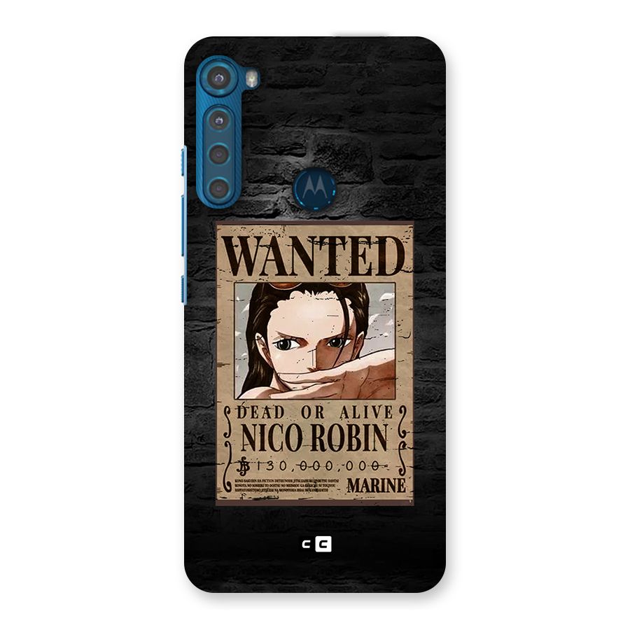 Nico Robin Wanted Back Case for Motorola One Fusion Plus