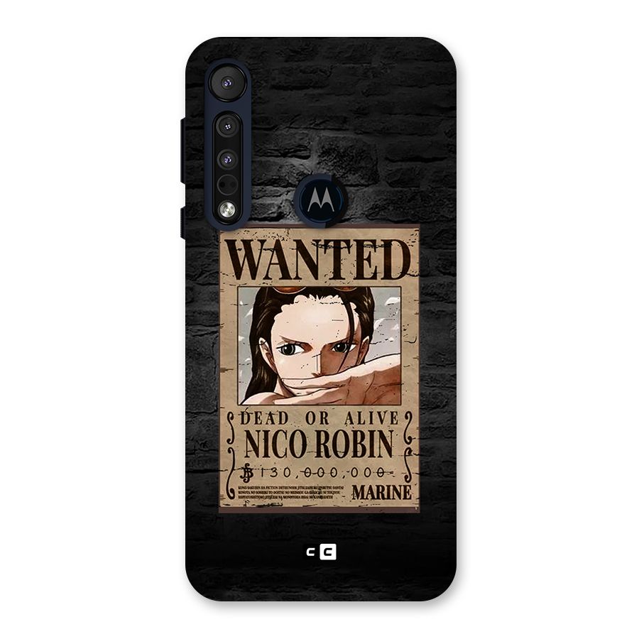 Nico Robin Wanted Back Case for Motorola One Macro