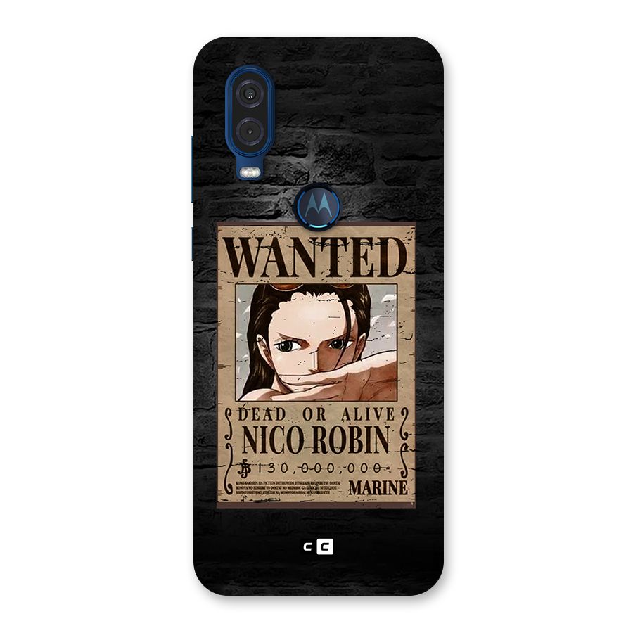 Nico Robin Wanted Back Case for Motorola One Vision