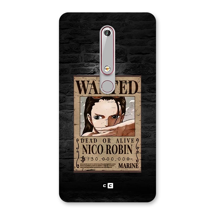 Nico Robin Wanted Back Case for Nokia 6.1