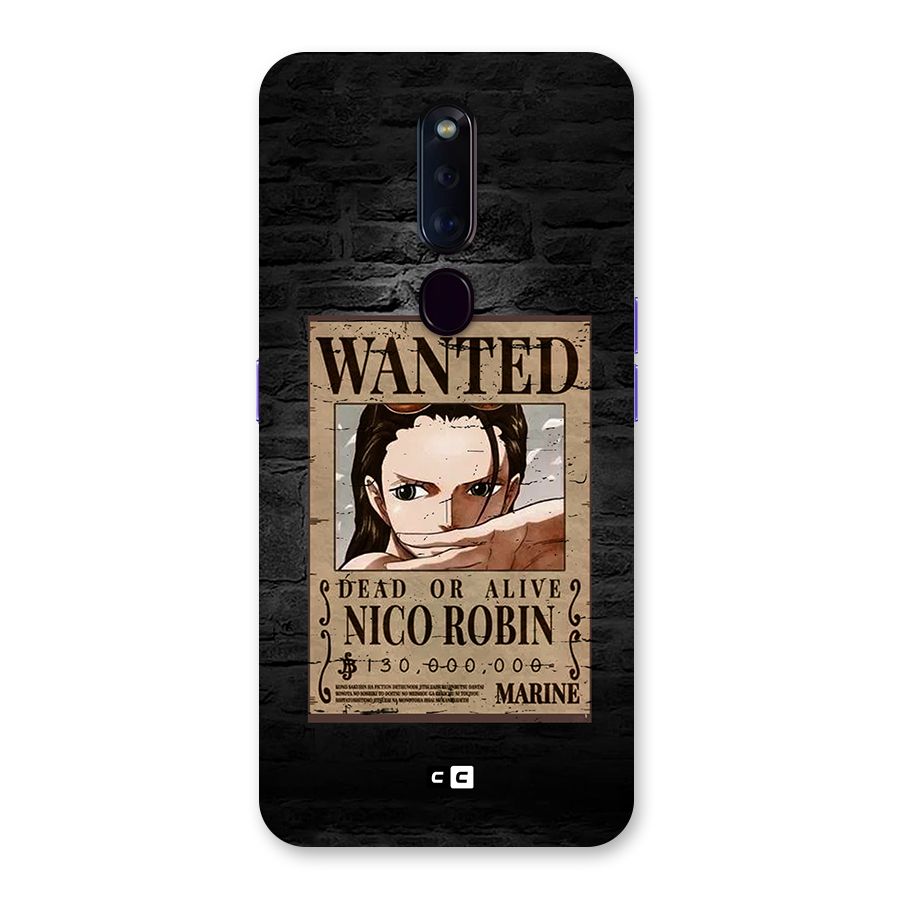 Nico Robin Wanted Back Case for Oppo F11 Pro