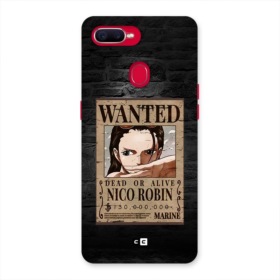 Nico Robin Wanted Back Case for Oppo F9 Pro
