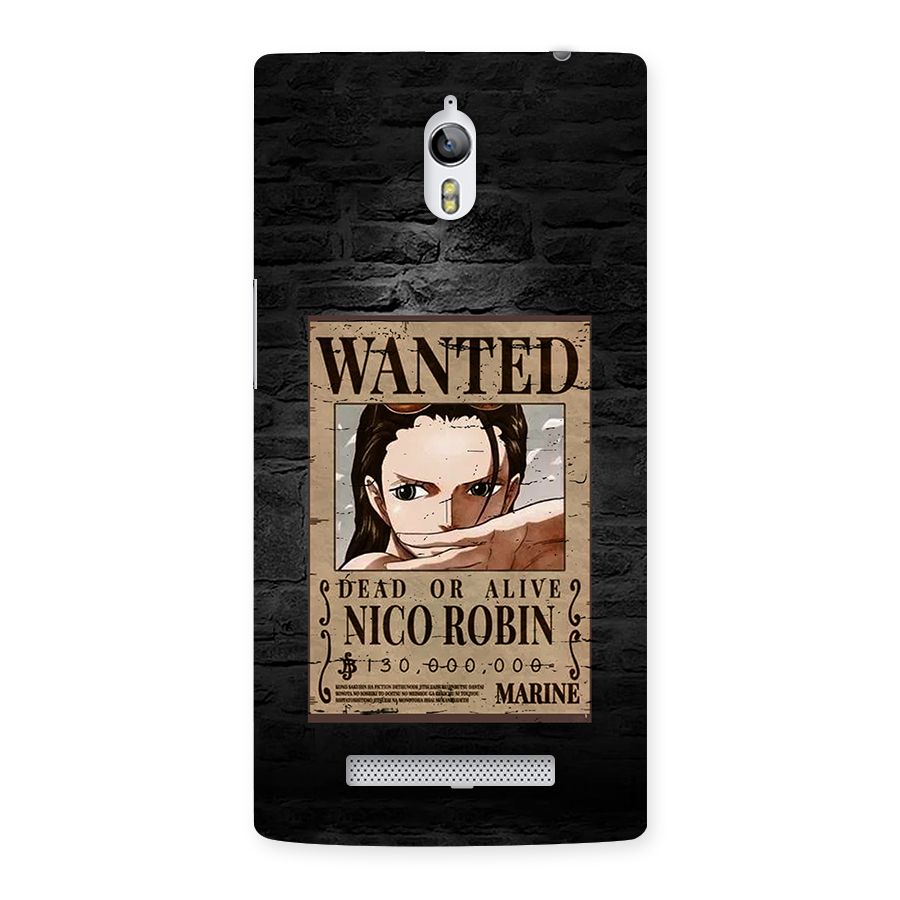 Nico Robin Wanted Back Case for Oppo Find 7