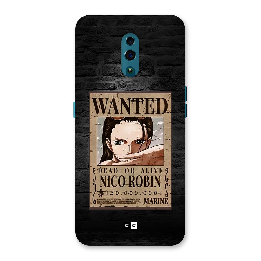 Nico Robin Wanted Back Case for Oppo Reno