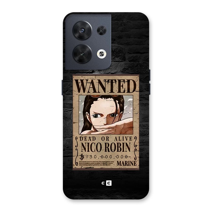 Nico Robin Wanted Back Case for Oppo Reno8 5G