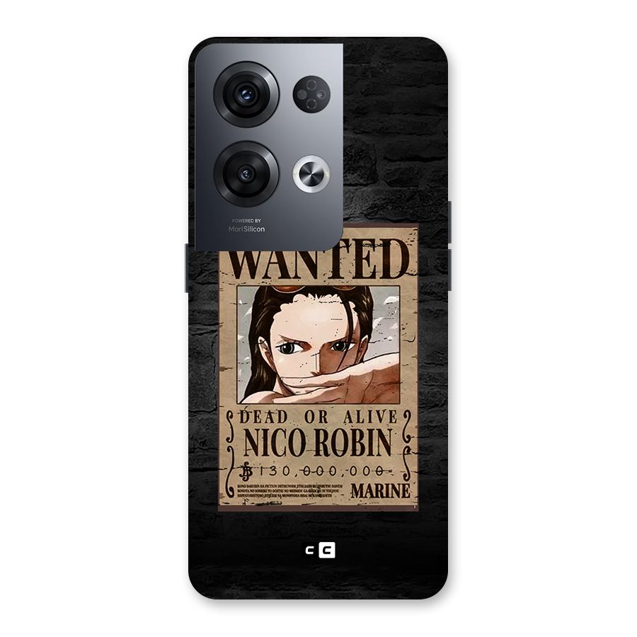 Nico Robin Wanted Back Case for Oppo Reno8 Pro 5G