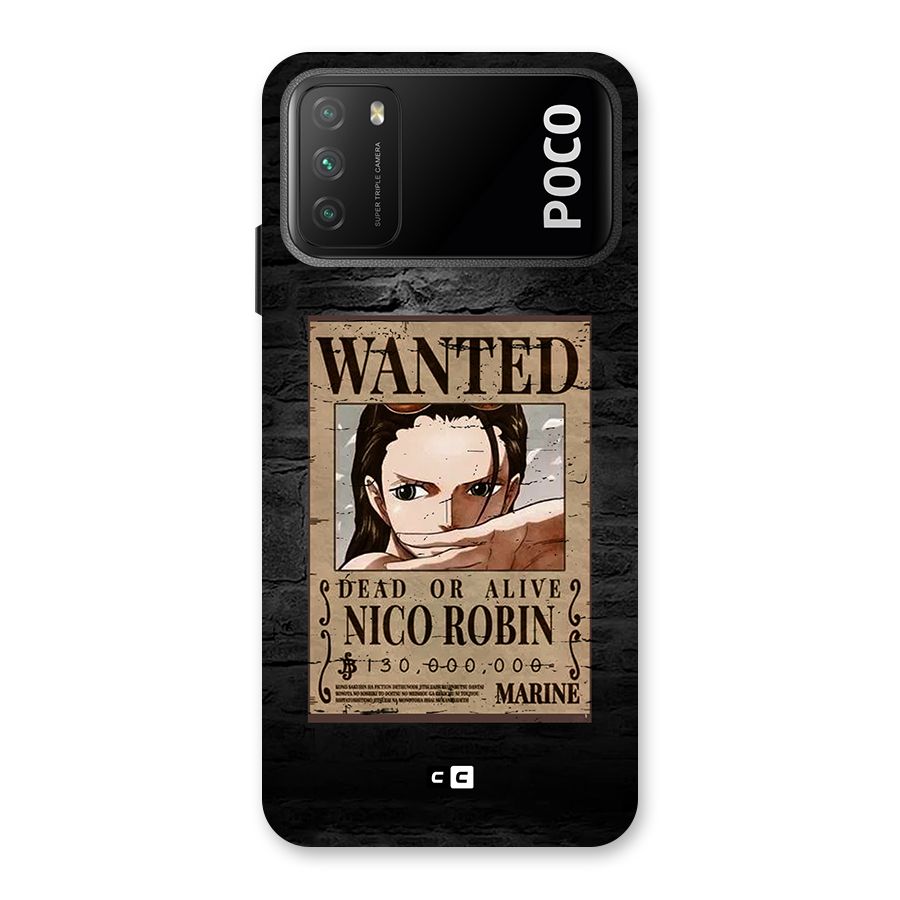 Nico Robin Wanted Back Case for Poco M3