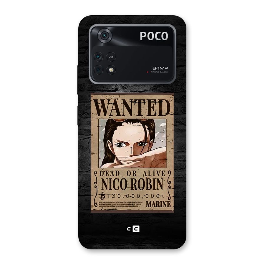 Nico Robin Wanted Back Case for Poco M4 Pro 4G