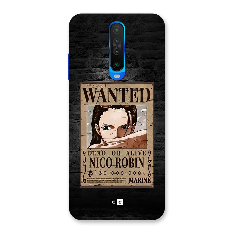 Nico Robin Wanted Back Case for Poco X2
