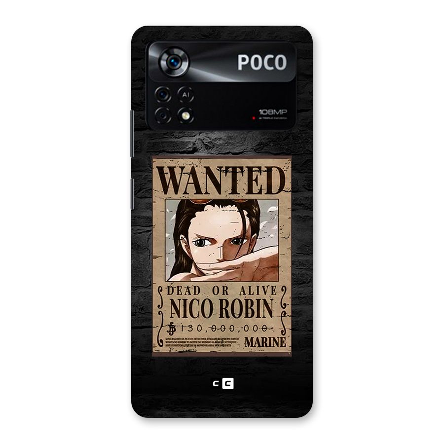 Nico Robin Wanted Back Case for Poco X4 Pro 5G