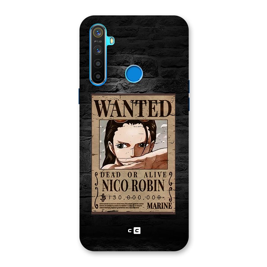 Nico Robin Wanted Back Case for Realme 5