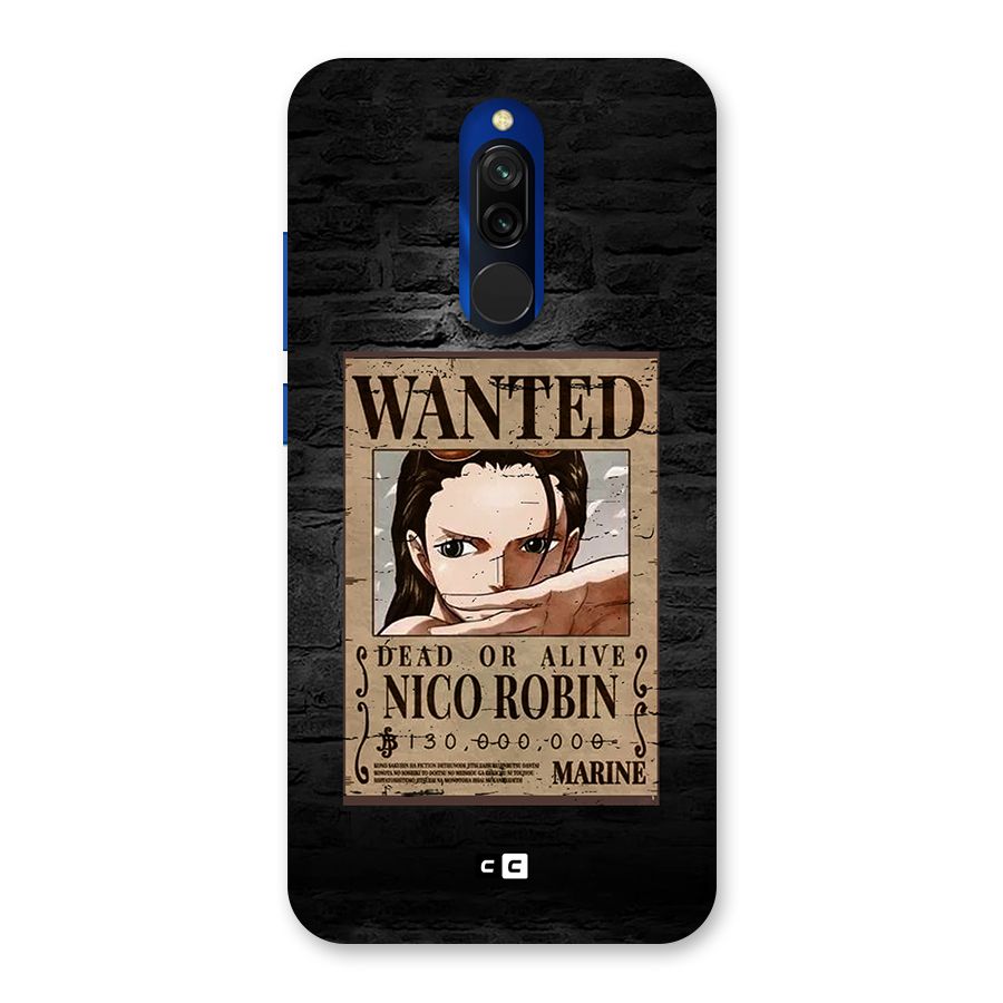 Nico Robin Wanted Back Case for Redmi 8