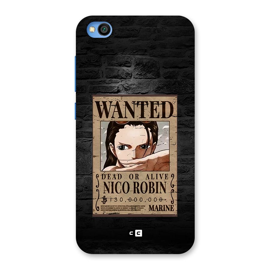 Nico Robin Wanted Back Case for Redmi Go