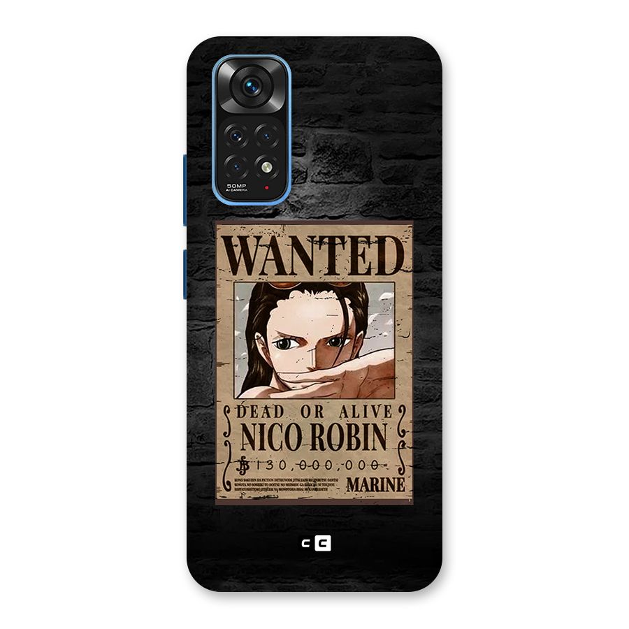 Nico Robin Wanted Back Case for Redmi Note 11S