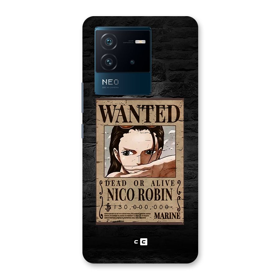 Nico Robin Wanted Back Case for Vivo iQOO Neo 6 5G