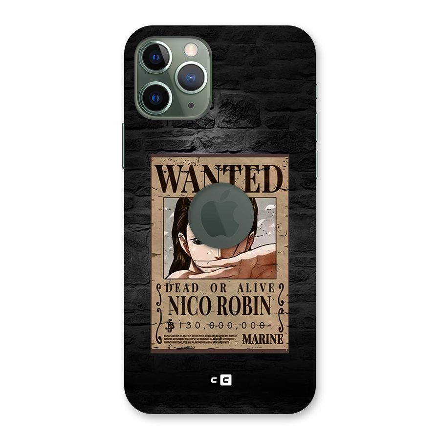 Nico Robin Wanted Back Case for iPhone 11 Pro Logo Cut