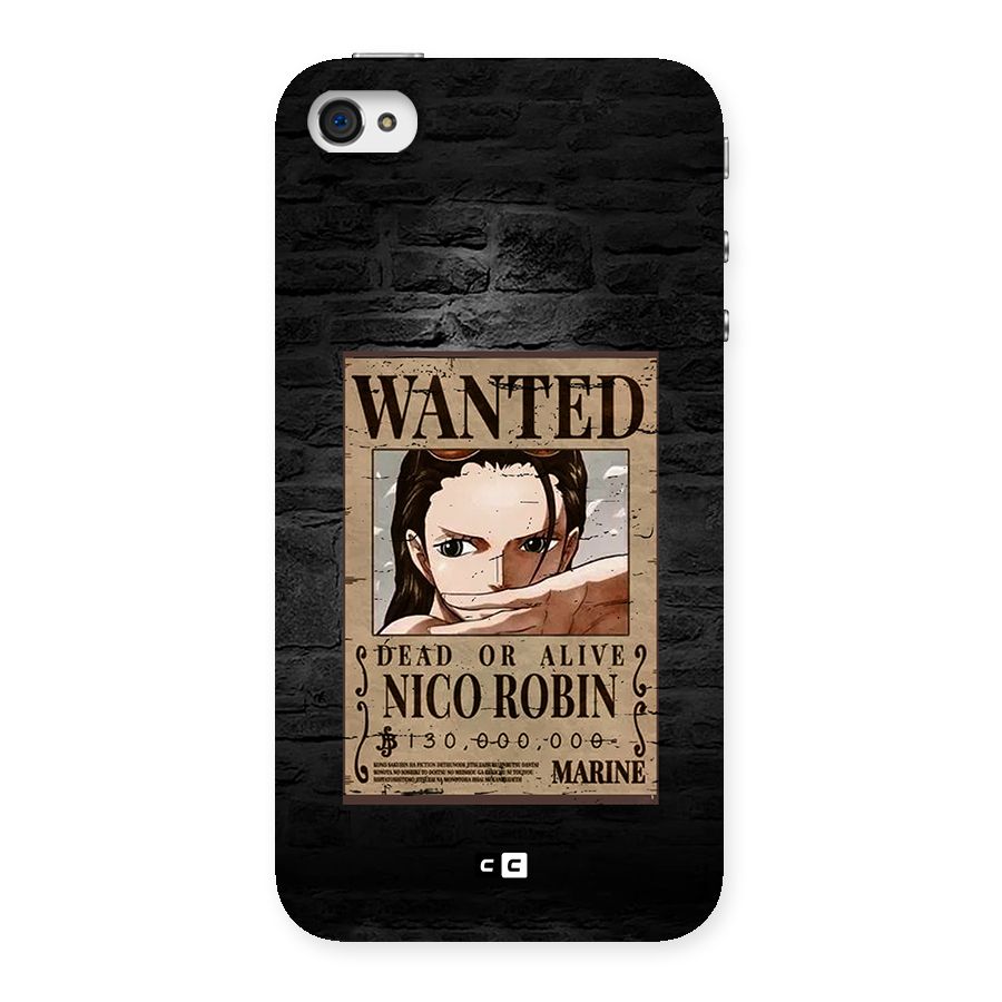 Nico Robin Wanted Back Case for iPhone 4 4s