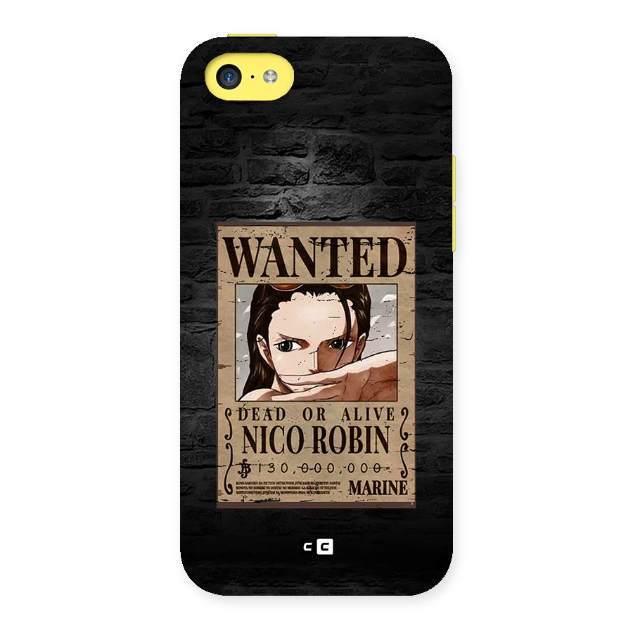 Nico Robin Wanted Back Case for iPhone 5C