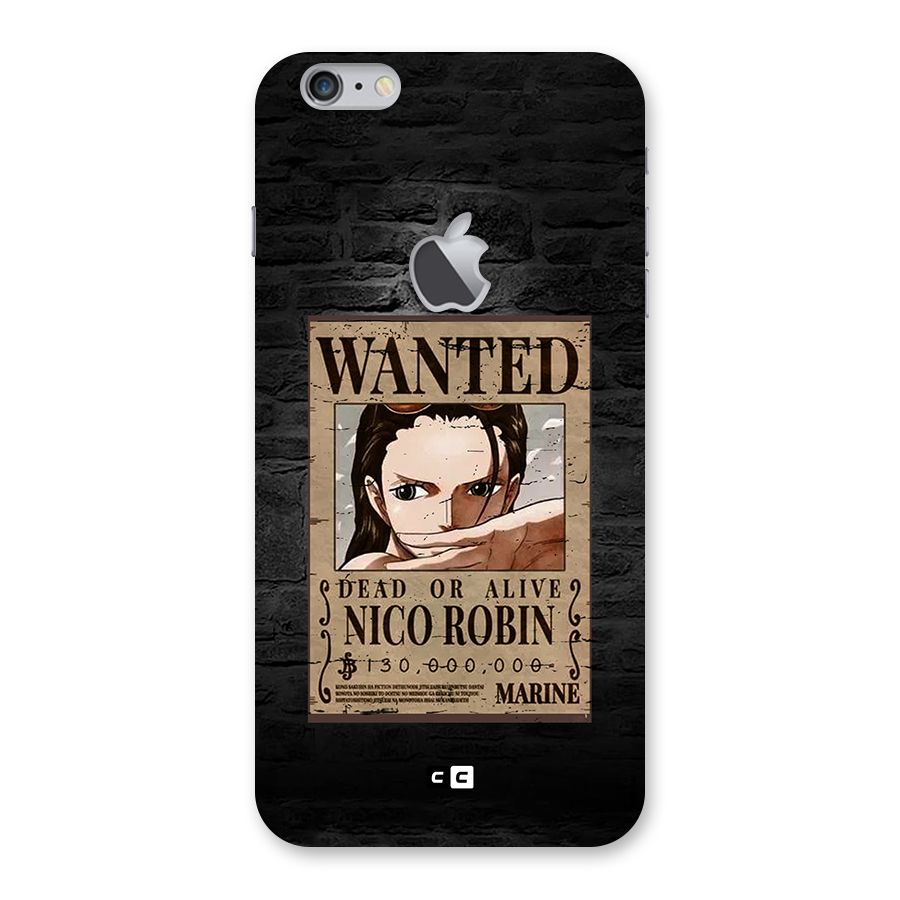 Nico Robin Wanted Back Case for iPhone 6 Plus 6S Plus Logo Cut