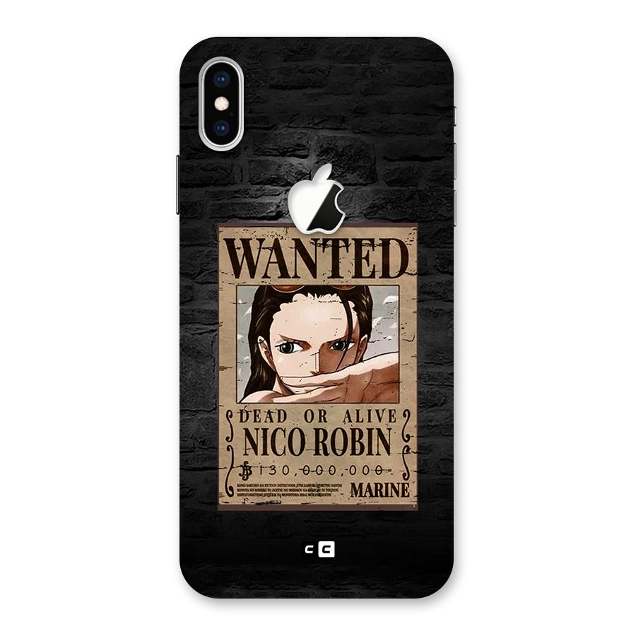 Nico Robin Wanted Back Case for iPhone XS Max Apple Cut