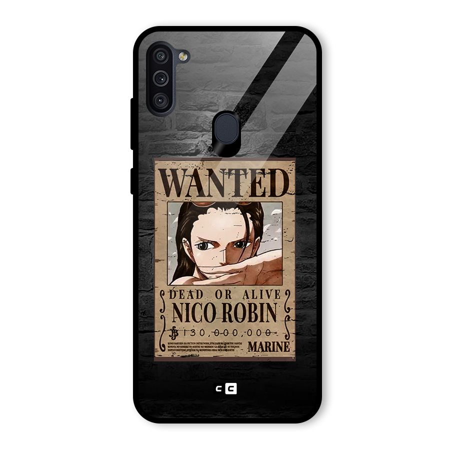 Nico Robin Wanted Glass Back Case for Galaxy M11