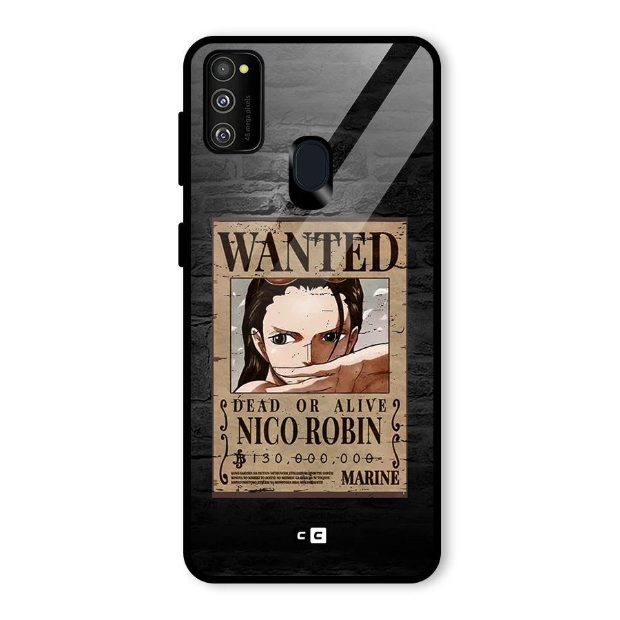 Nico Robin Wanted Glass Back Case for Galaxy M30s