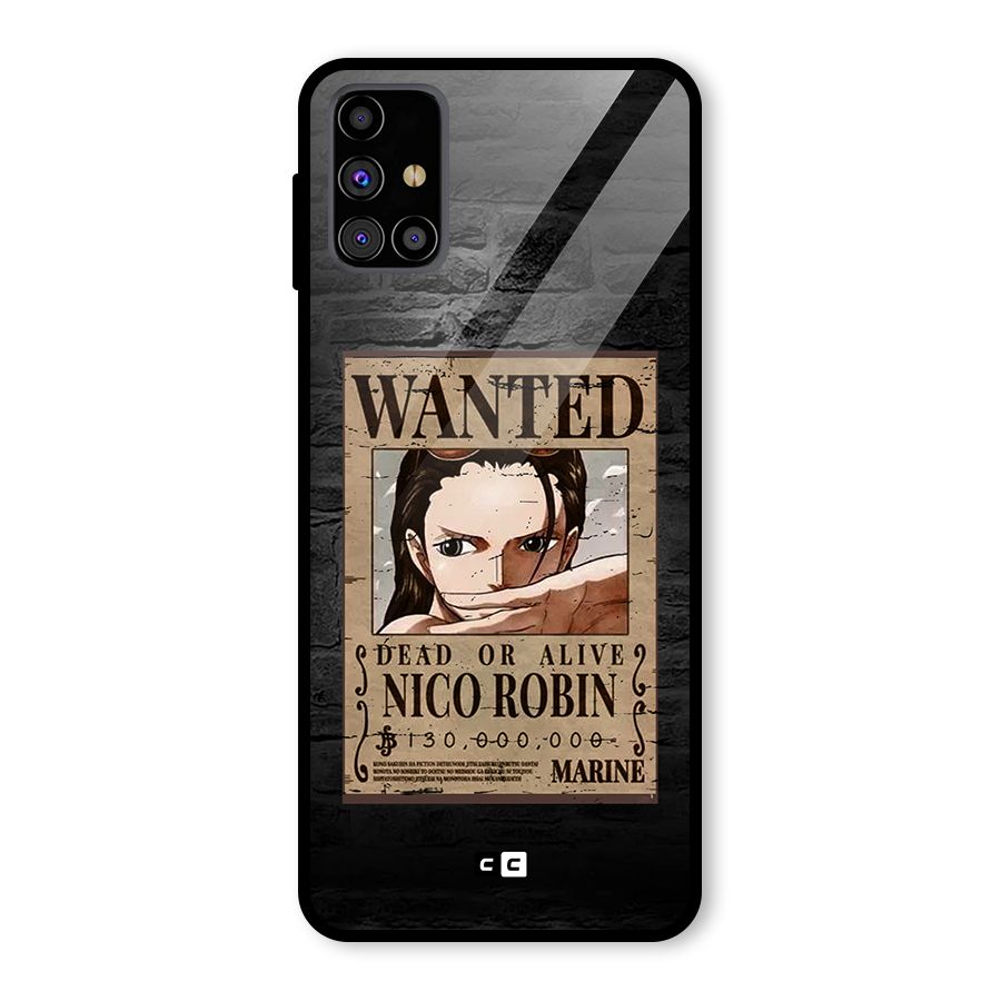 Nico Robin Wanted Glass Back Case for Galaxy M31s