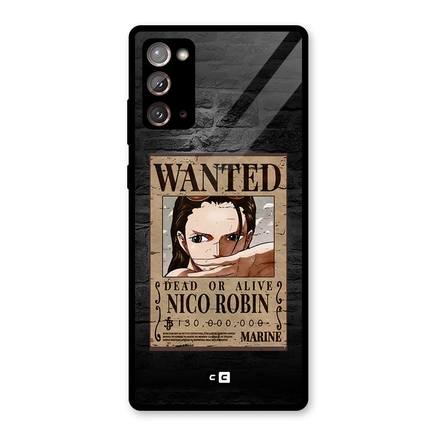 Nico Robin Wanted Glass Back Case for Galaxy Note 20