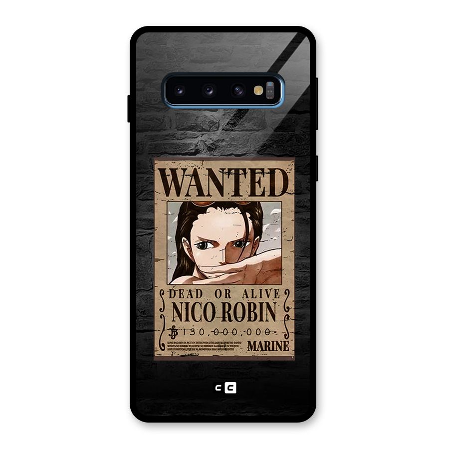 Nico Robin Wanted Glass Back Case for Galaxy S10