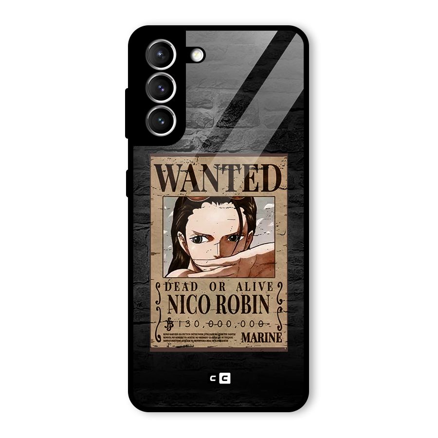 Nico Robin Wanted Glass Back Case for Galaxy S21 5G