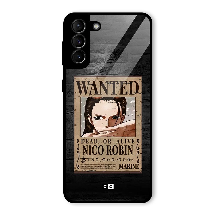 Nico Robin Wanted Glass Back Case for Galaxy S21 Plus