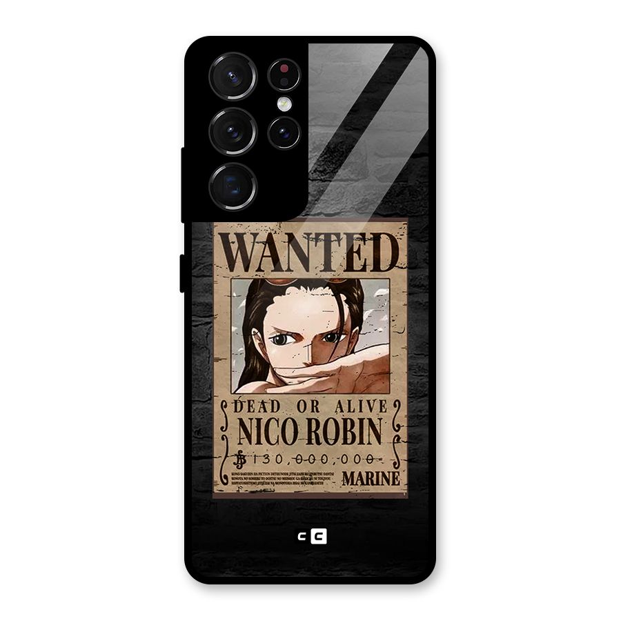 Nico Robin Wanted Glass Back Case for Galaxy S21 Ultra 5G