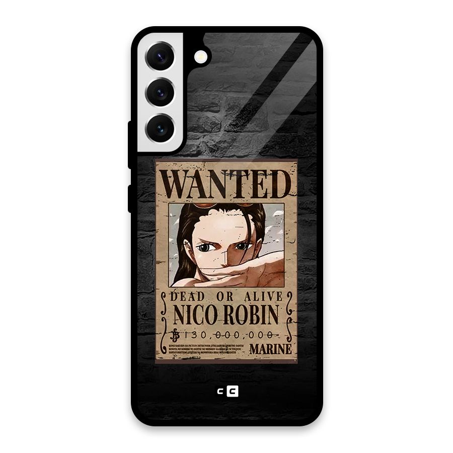 Nico Robin Wanted Glass Back Case for Galaxy S22 Plus 5G