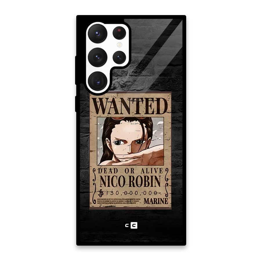 Nico Robin Wanted Glass Back Case for Galaxy S22 Ultra 5G