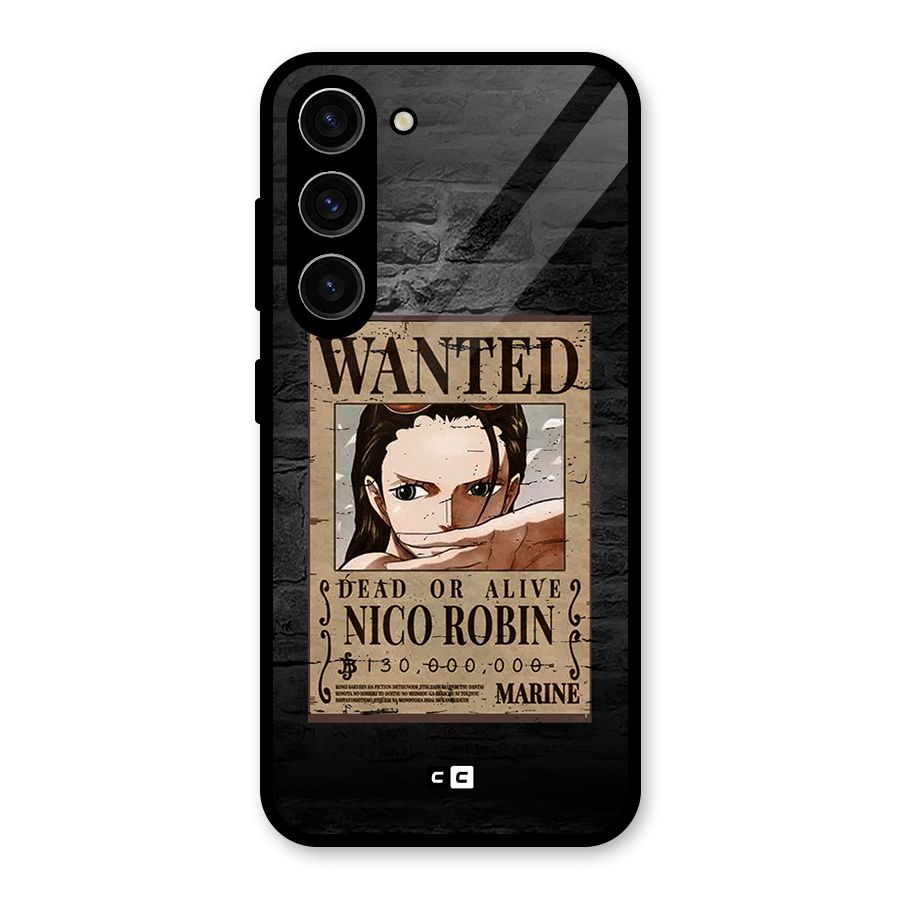 Nico Robin Wanted Glass Back Case for Galaxy S23