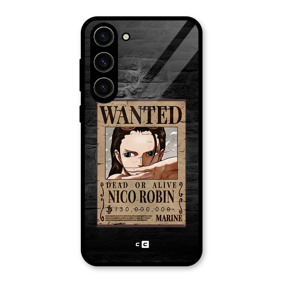 Nico Robin Wanted Glass Back Case for Galaxy S23 Plus