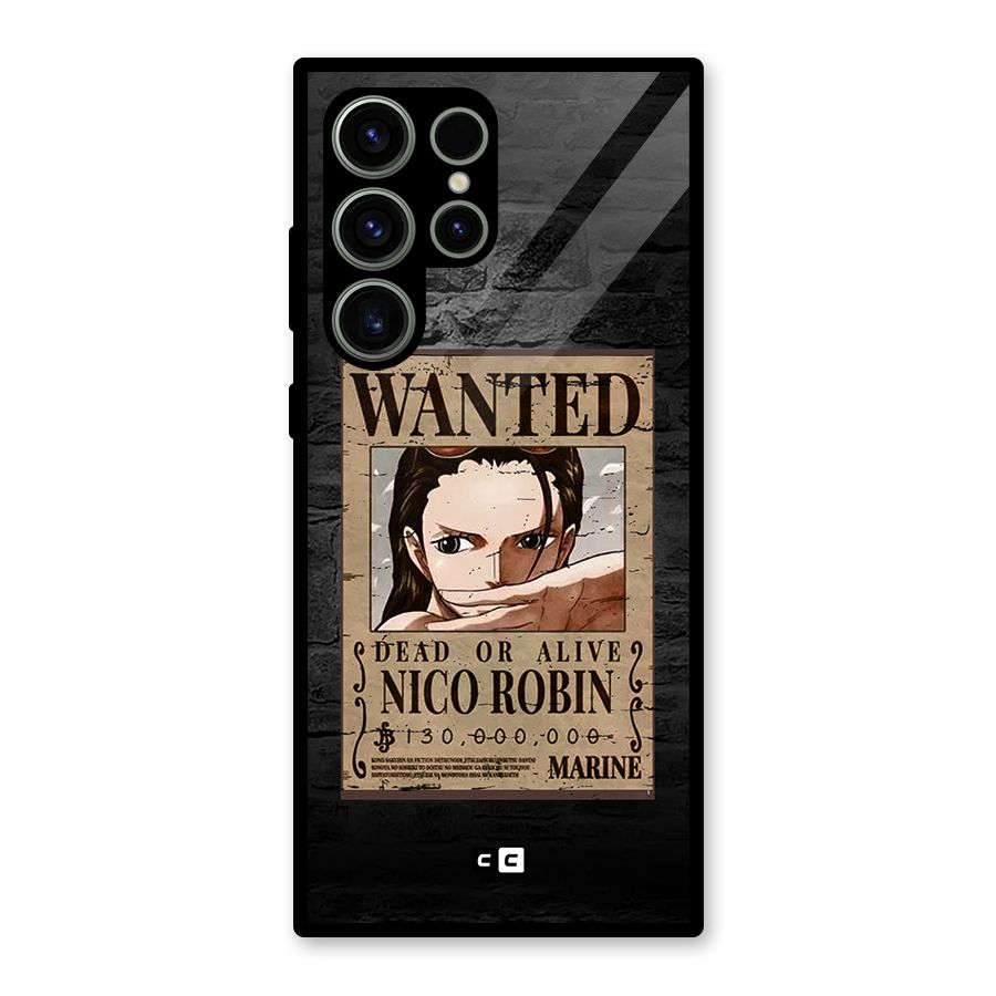 Nico Robin Wanted Glass Back Case for Galaxy S23 Ultra