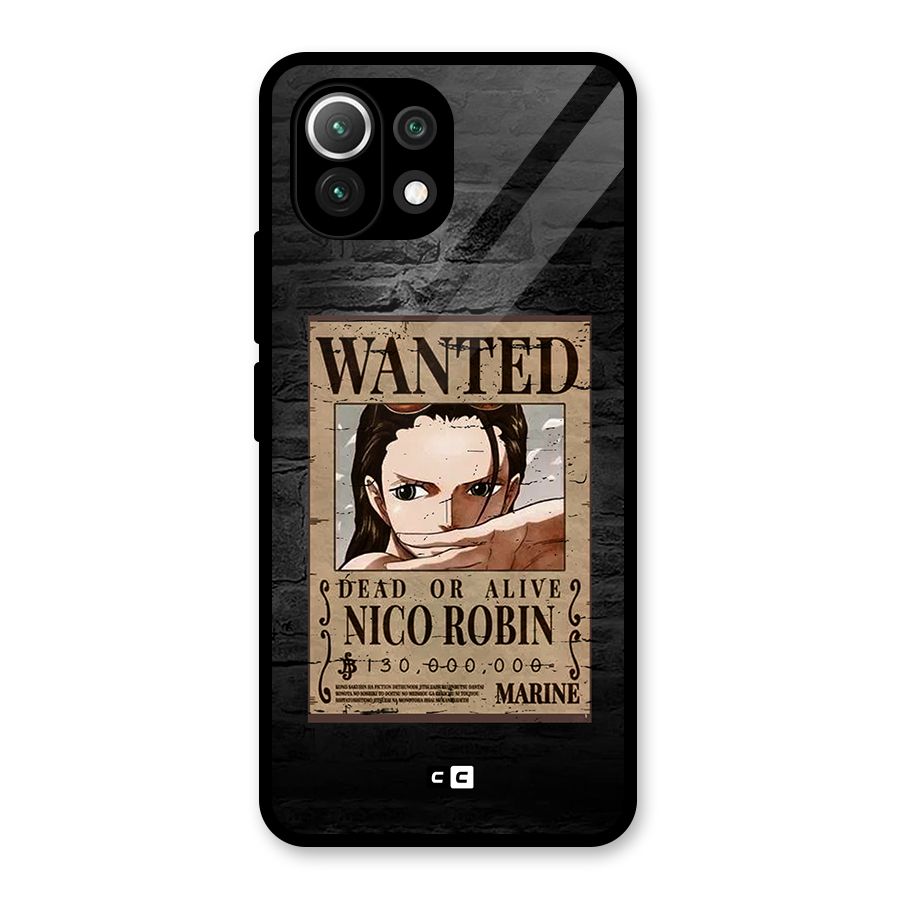 Nico Robin Wanted Glass Back Case for Mi 11 Lite NE 5G